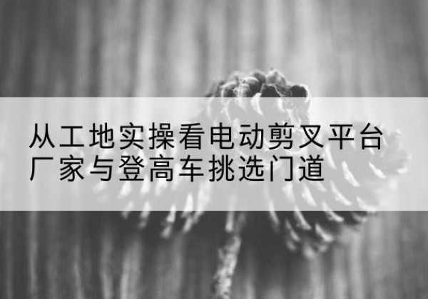 邵东电动剪叉升降平台厂家-从工地实操看电动剪叉平台厂家与登高车挑选门道